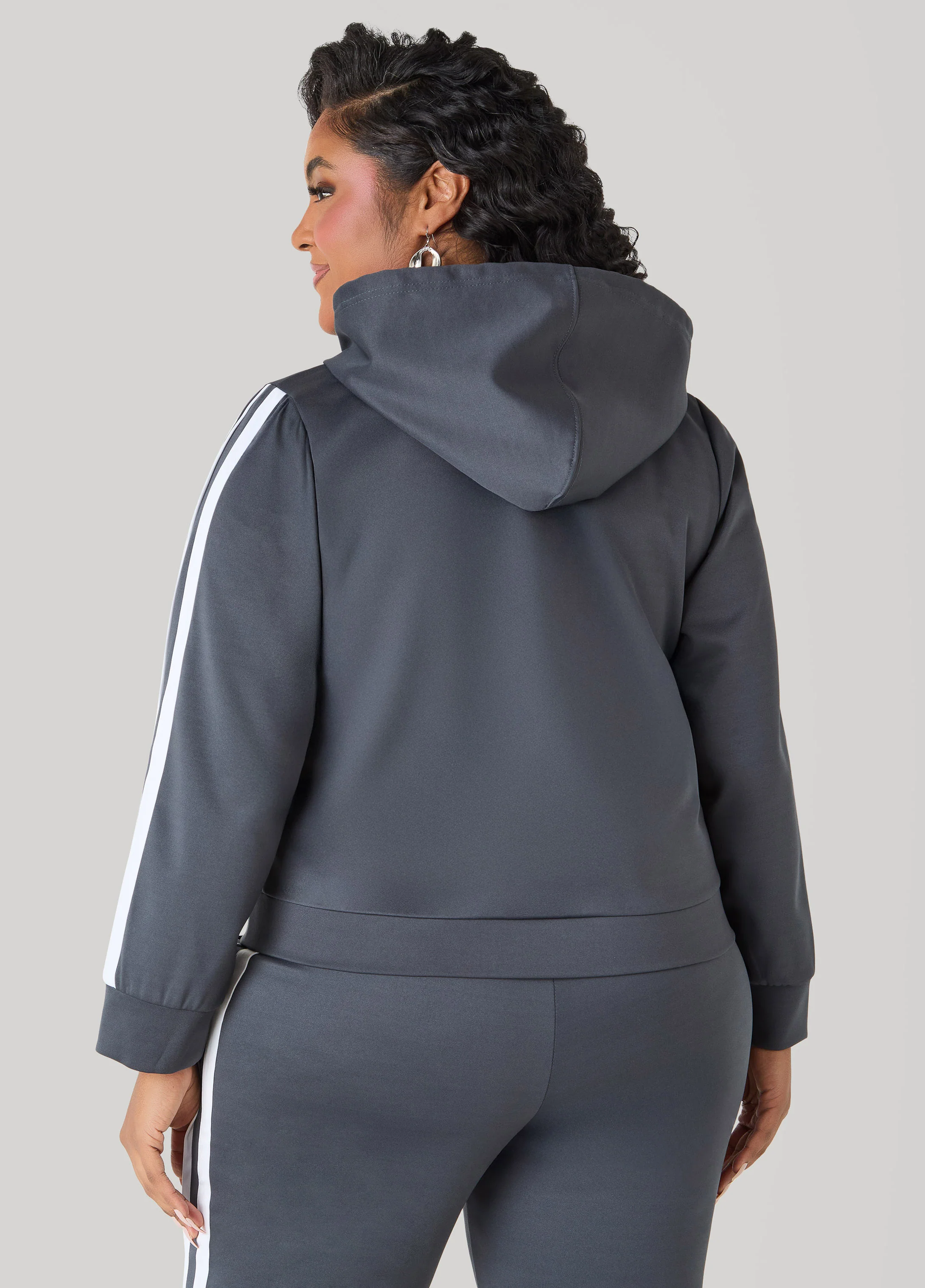 Striped Drawstring Hoodie - Image 6