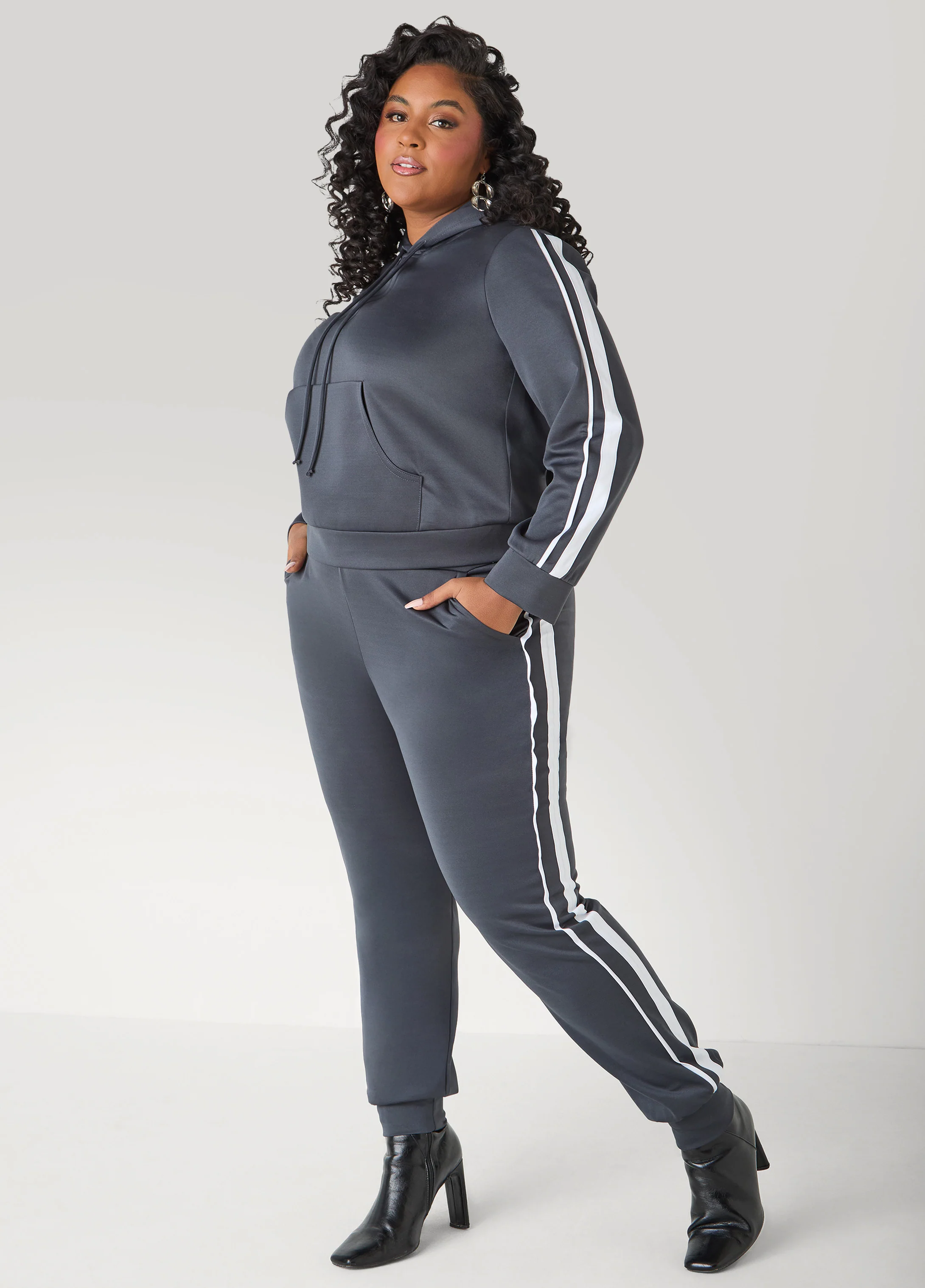 Striped Drawstring Hoodie - Image 7