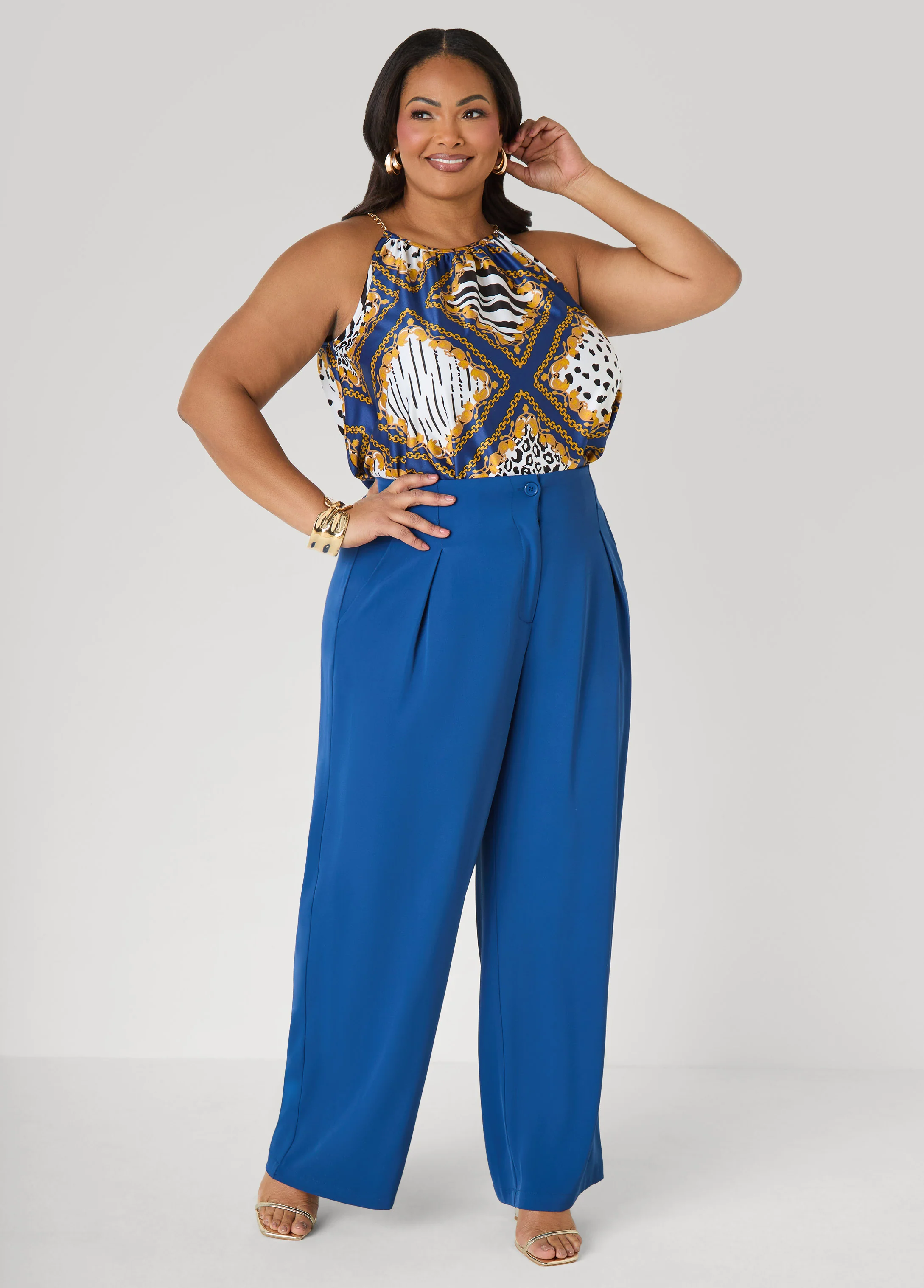 Chain Trimmed Animal Print Cami - Image 3