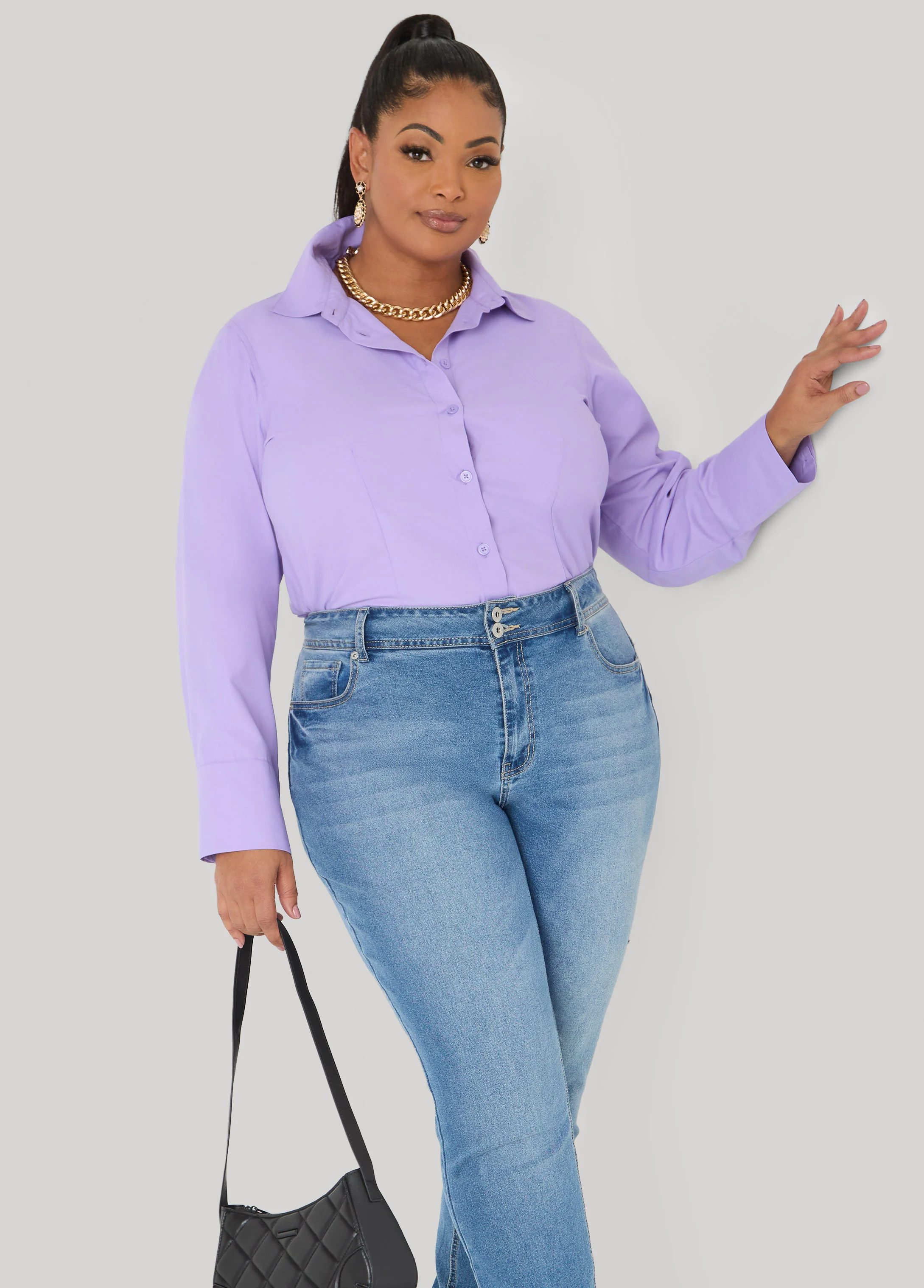 Cotton Blend Collared Shirt - Image 4
