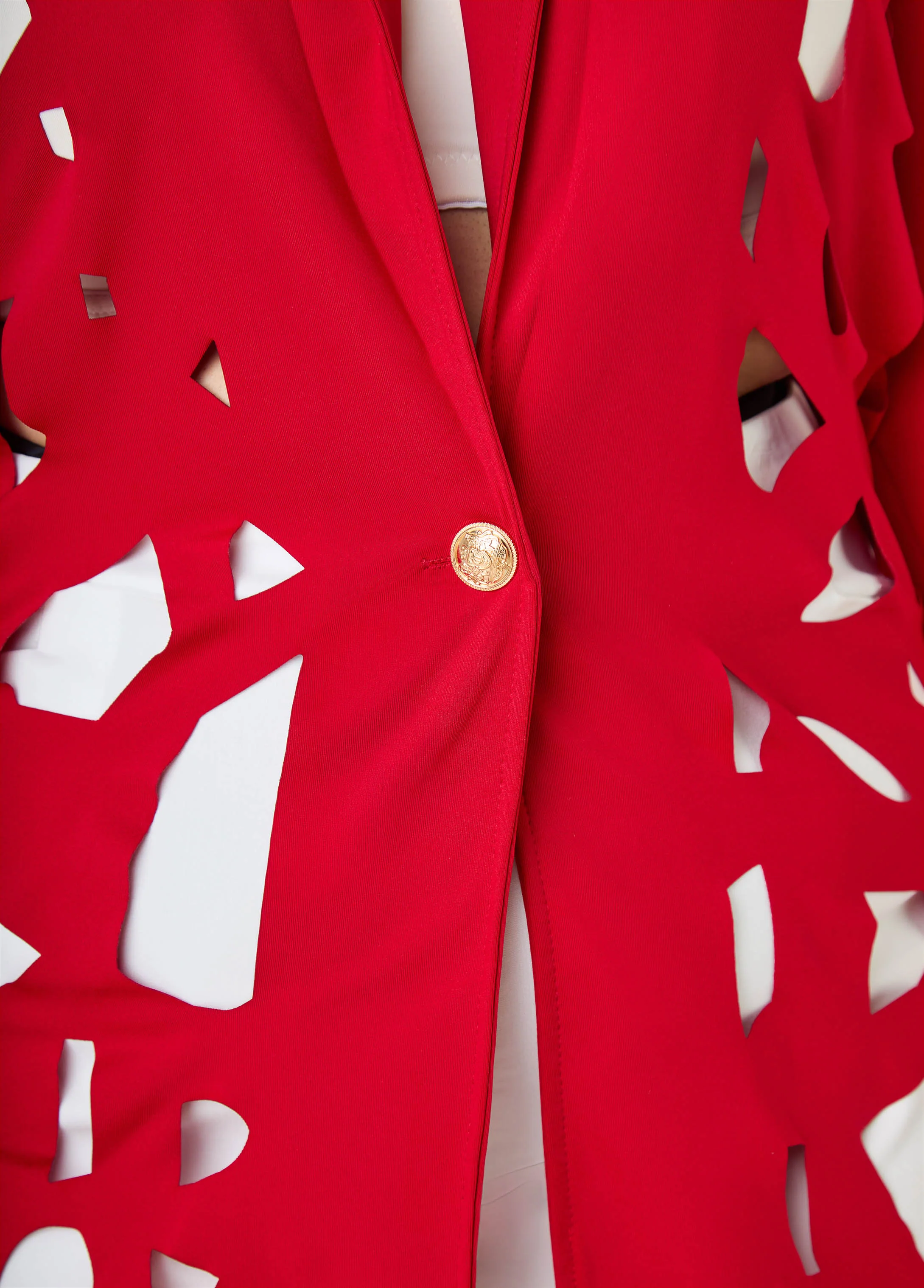 Cutout Knit Blazer - Image 8