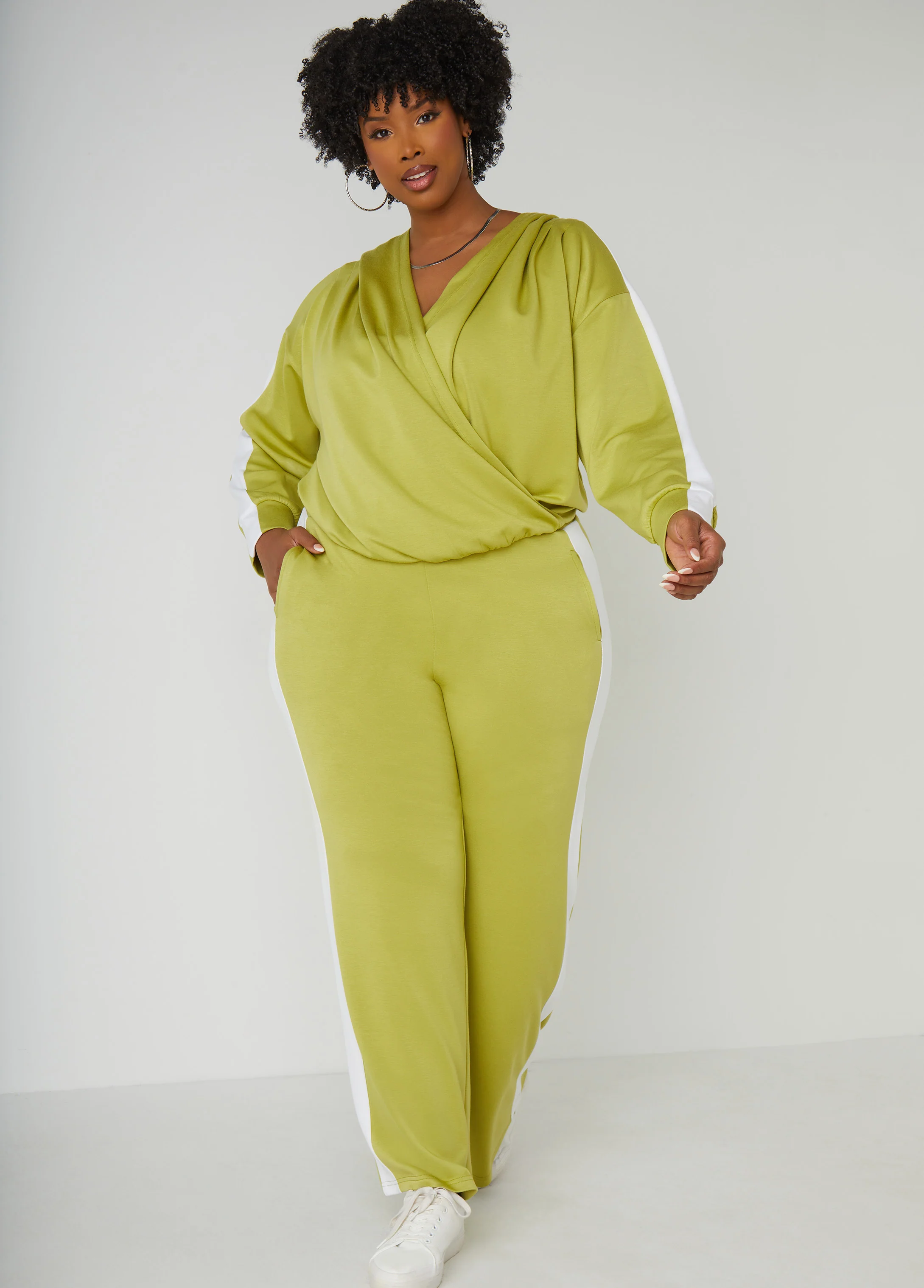 Hooded Faux Wrap Top - Image 7