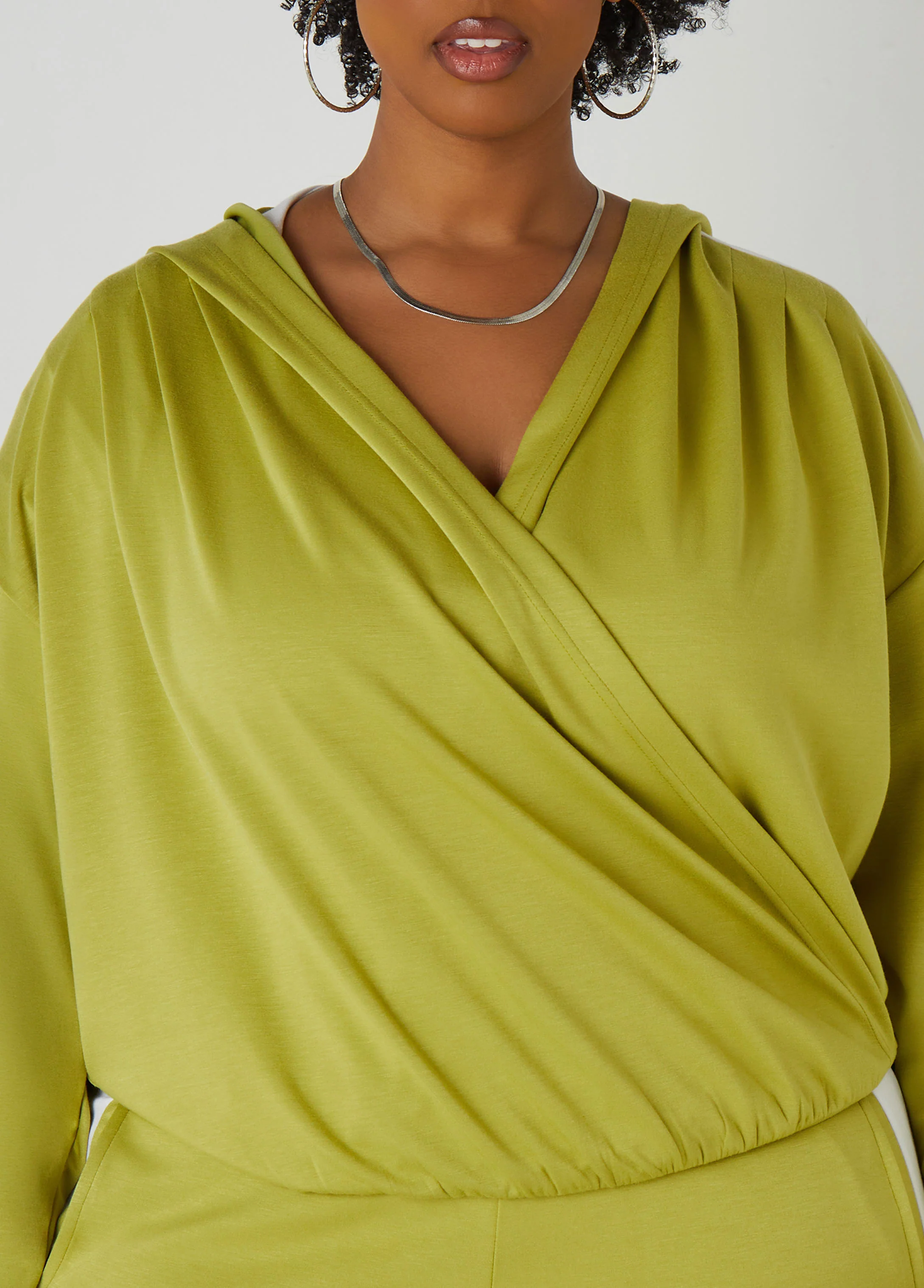 Hooded Faux Wrap Top - Image 8