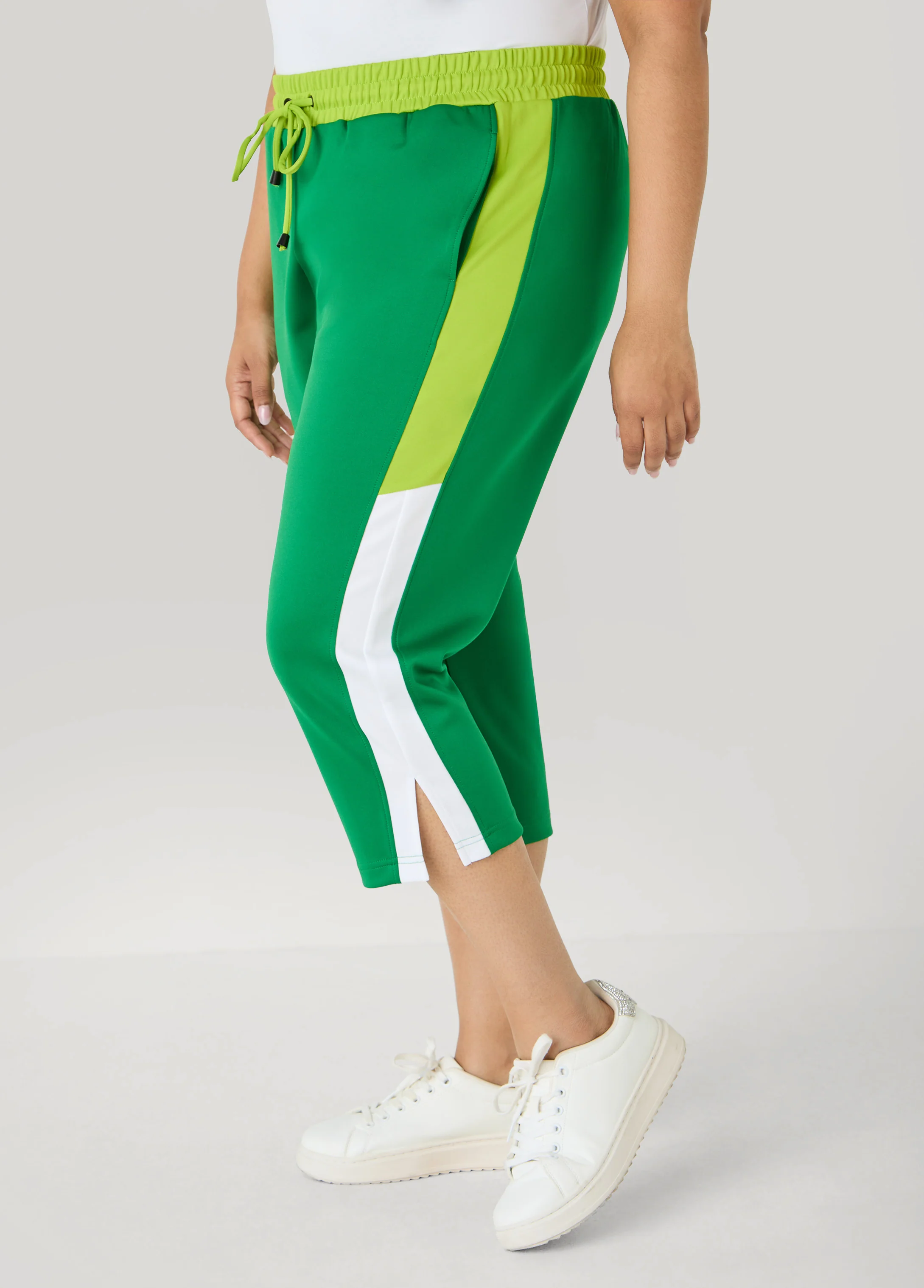 Side Split Colorblock Capris - Image 3