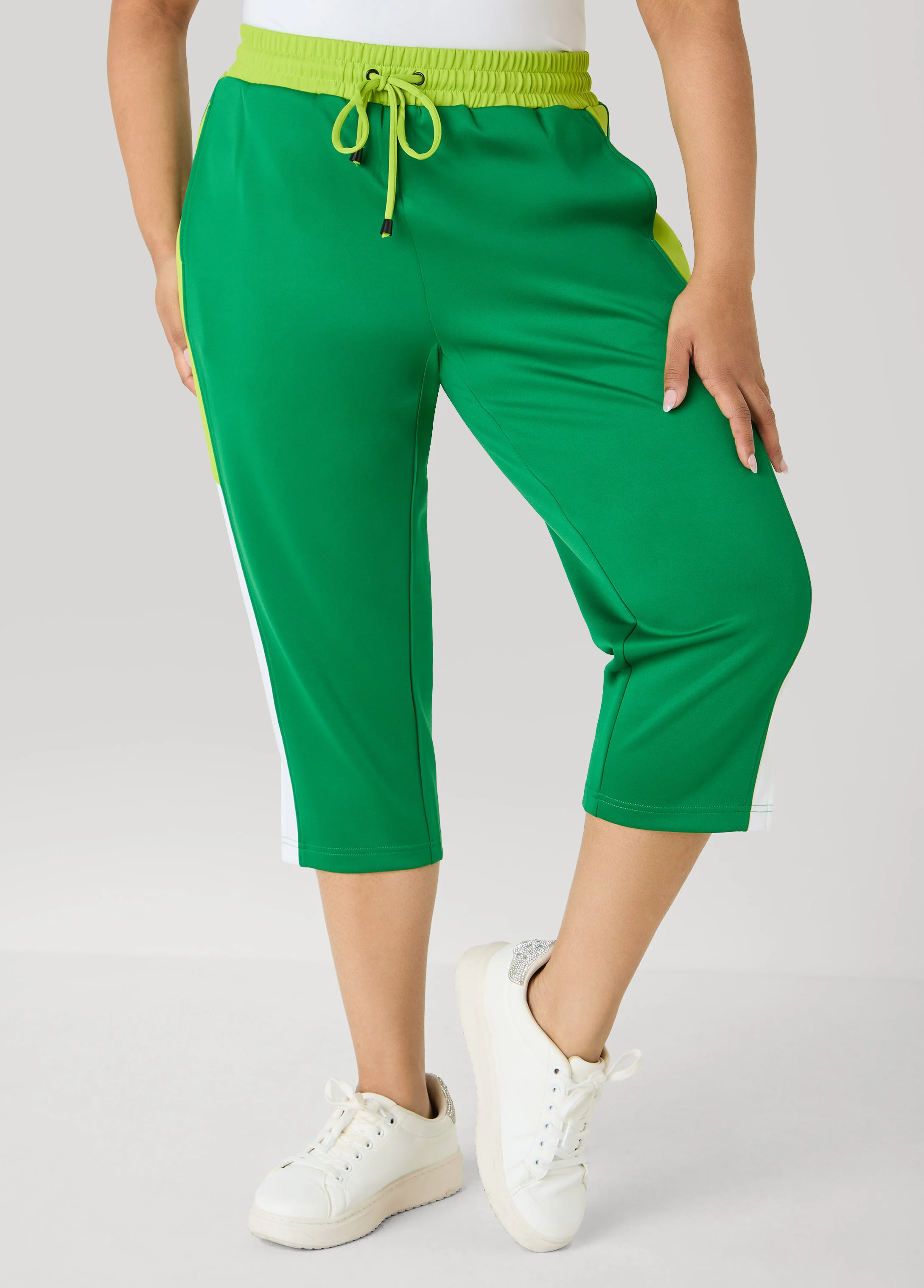 Side Split Colorblock Capris - Image 4