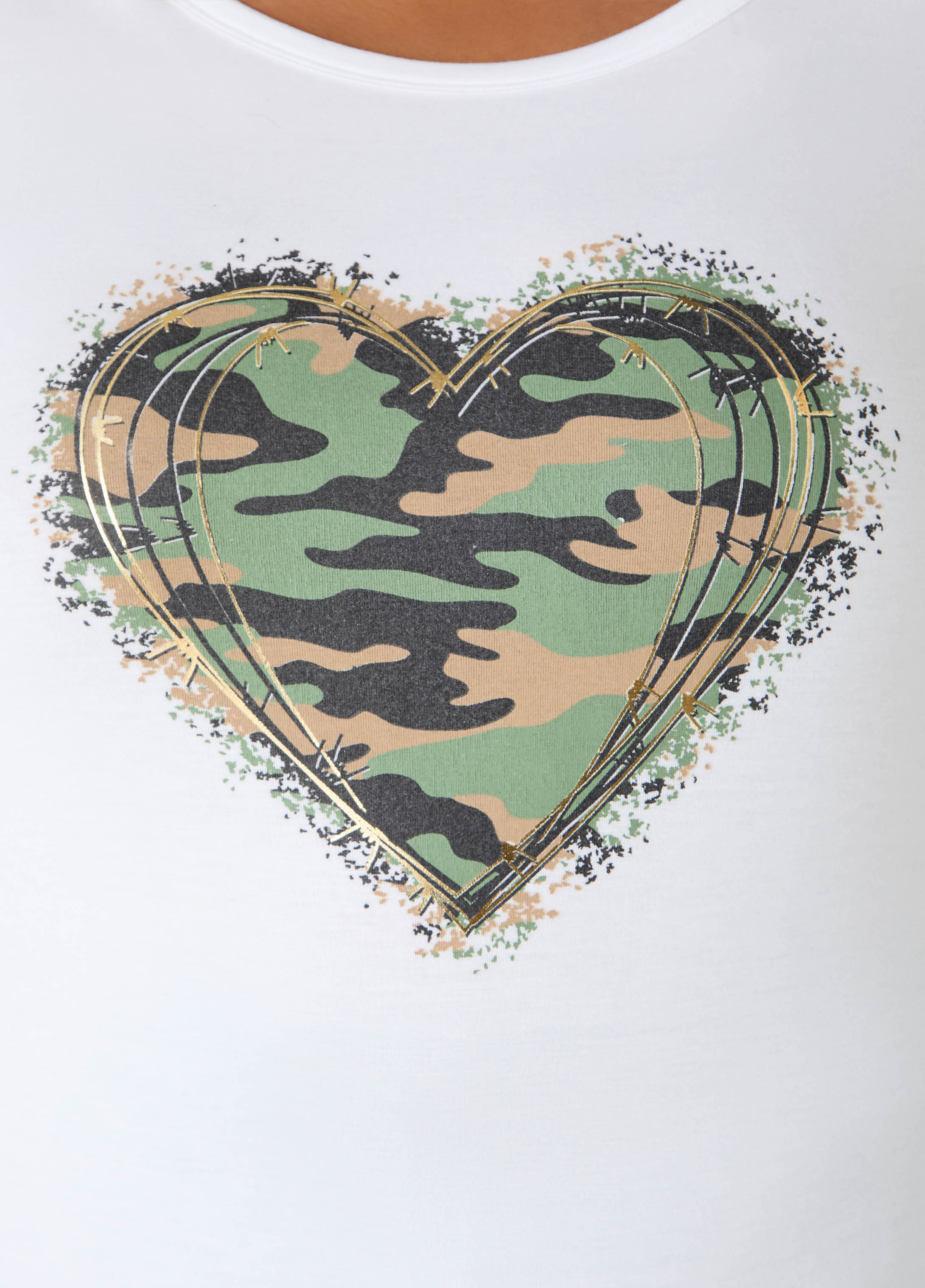 Camo Heart Graphic Tee - Image 4