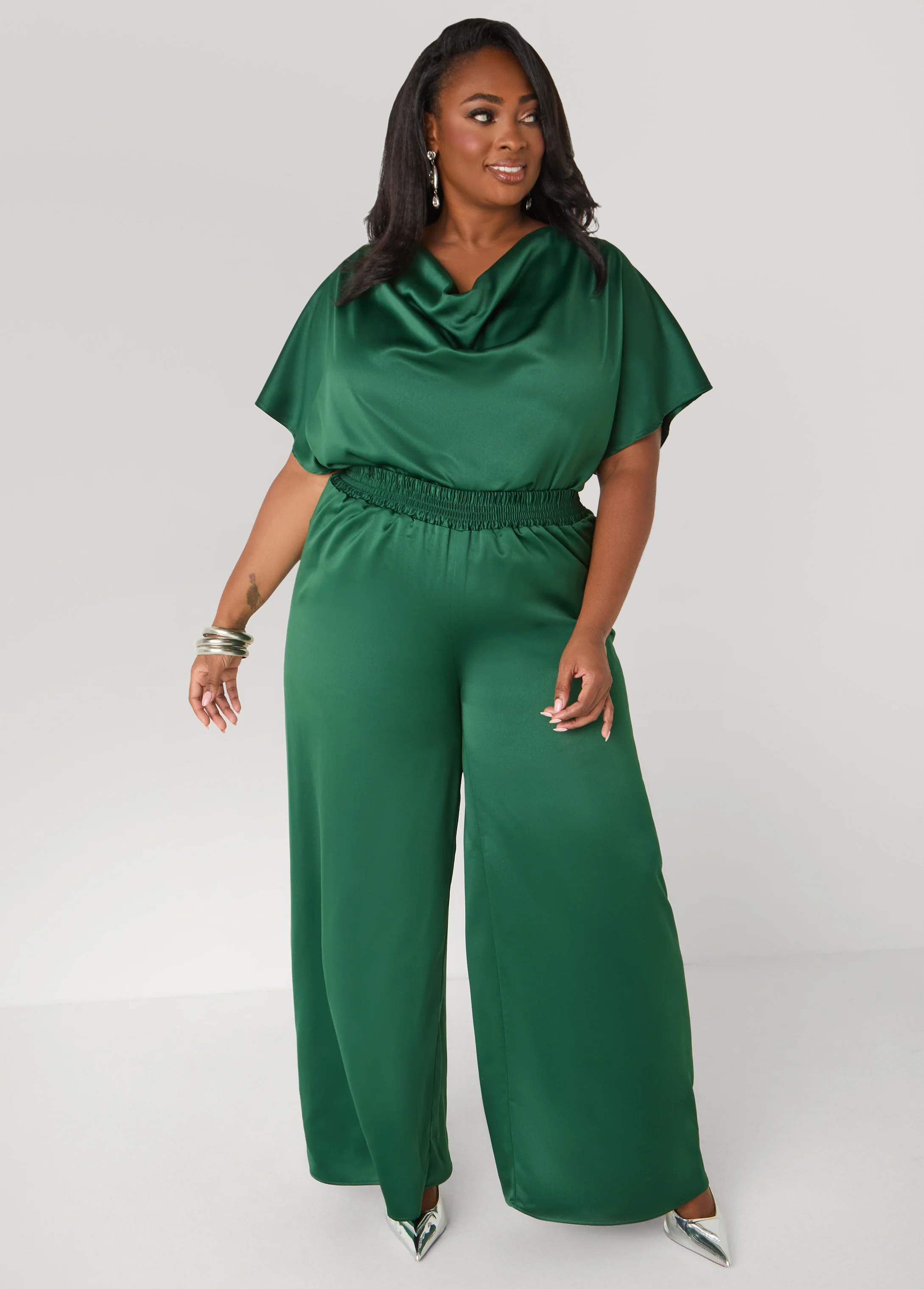 Satin Wide Leg Pants - Image 4