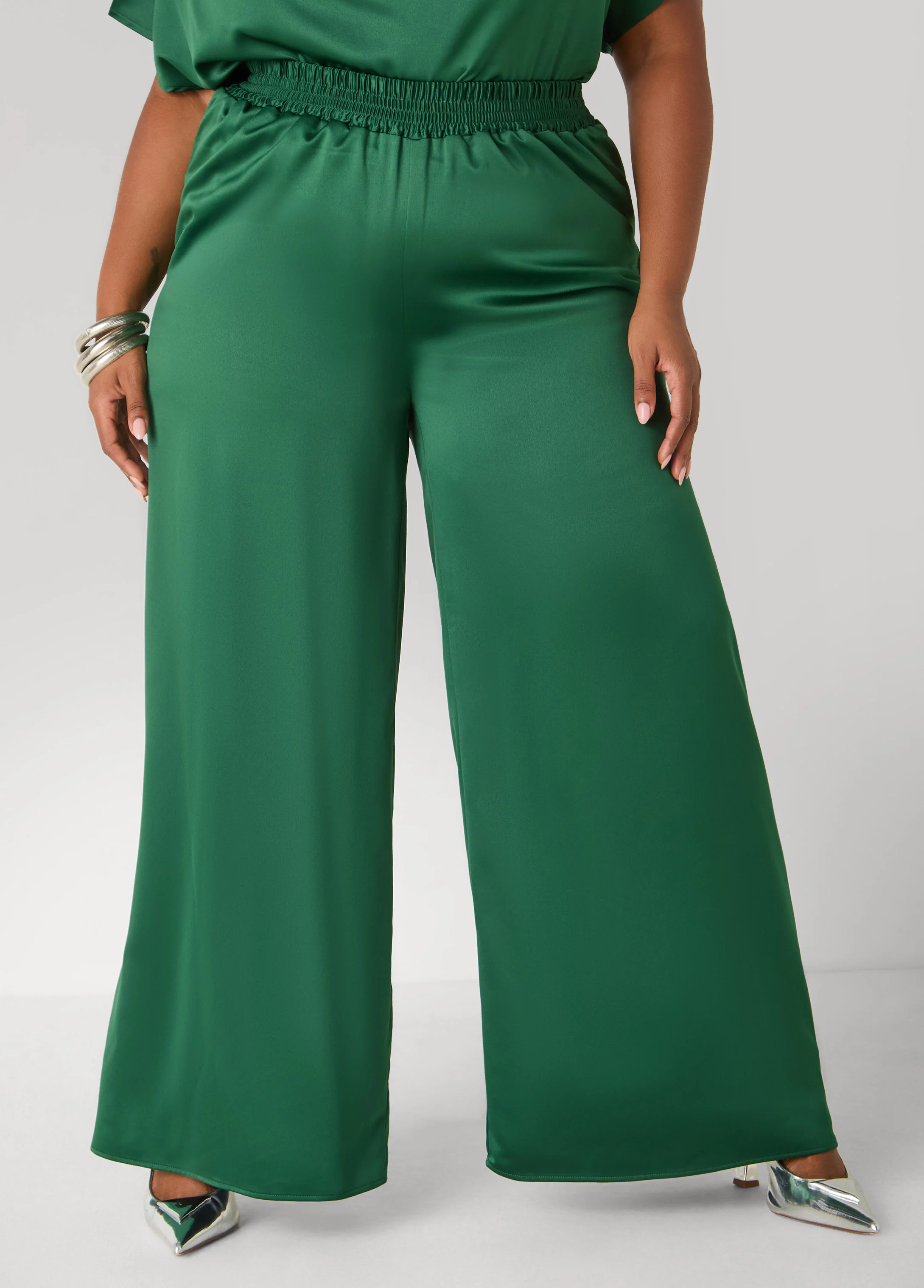 Satin Wide Leg Pants - Image 6