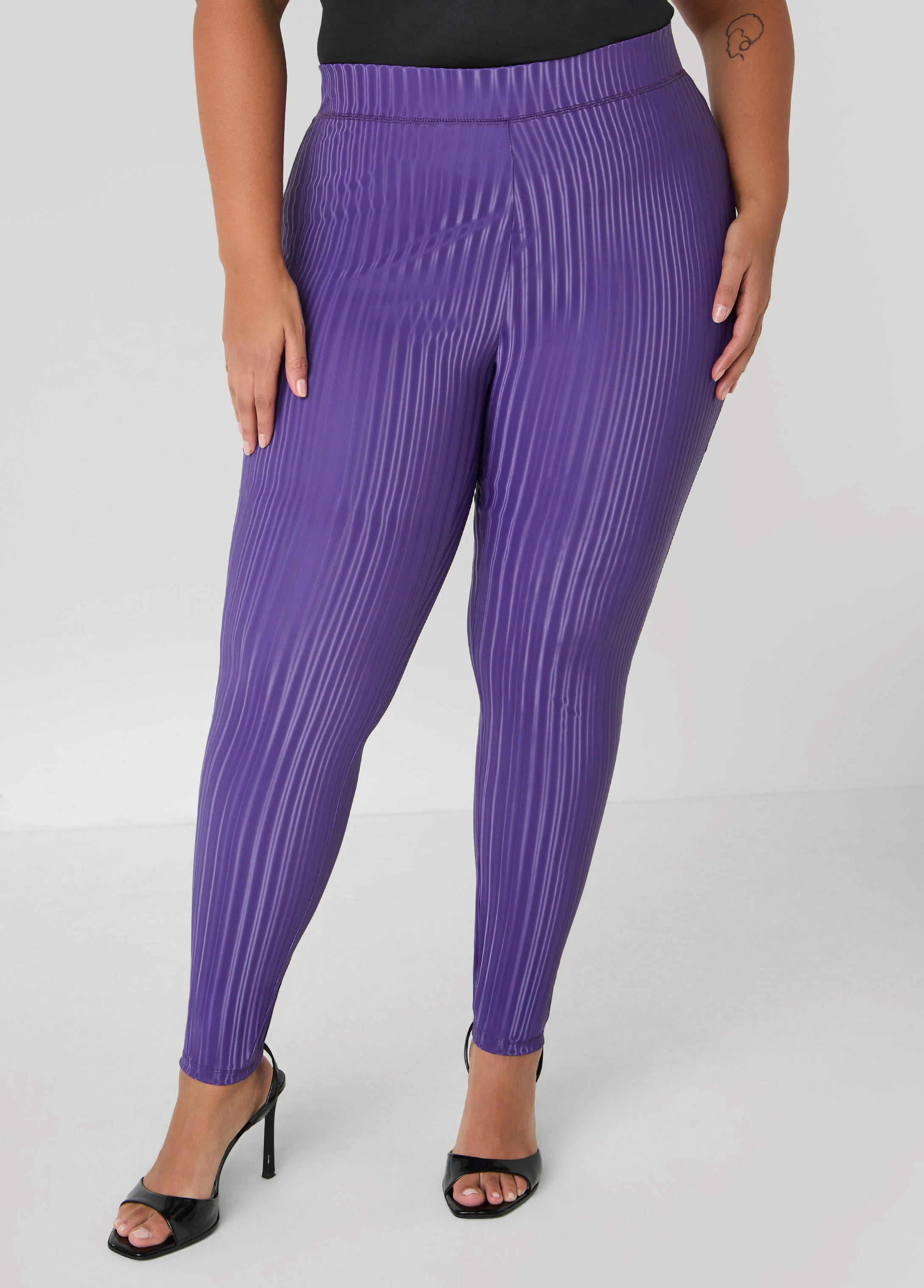 Striped Liquid Leggings - Image 4