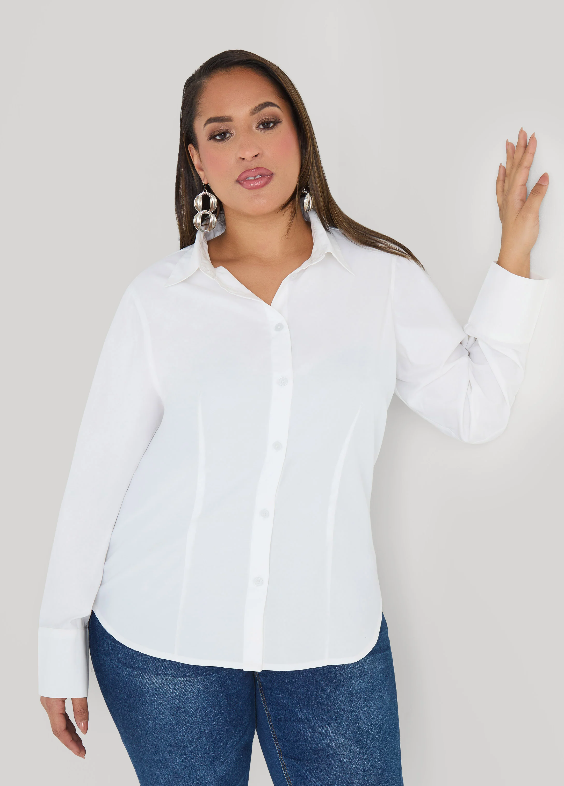 Collared Cotton Blend Shirt - Image 4