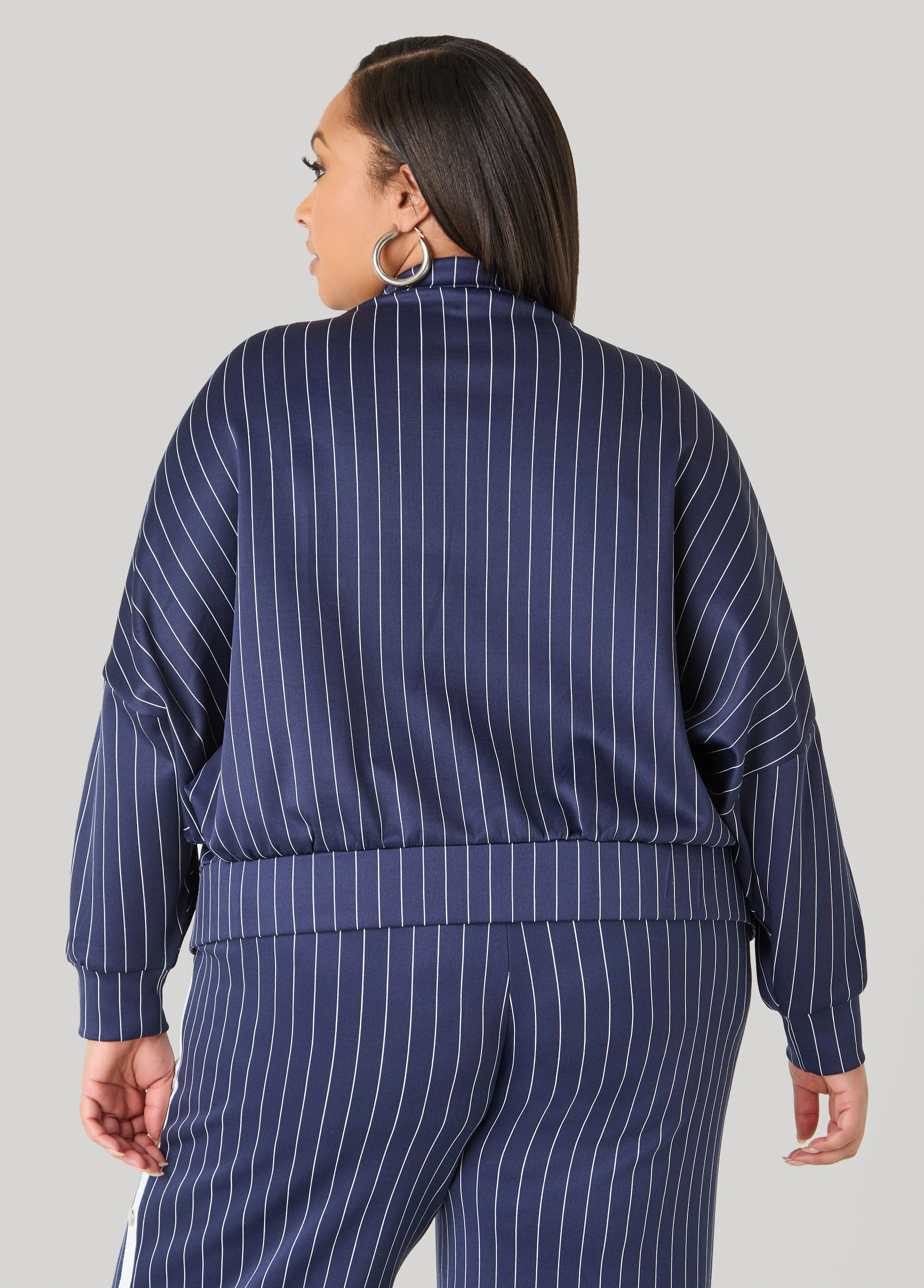 Pinstriped Track Jacket - Image 5