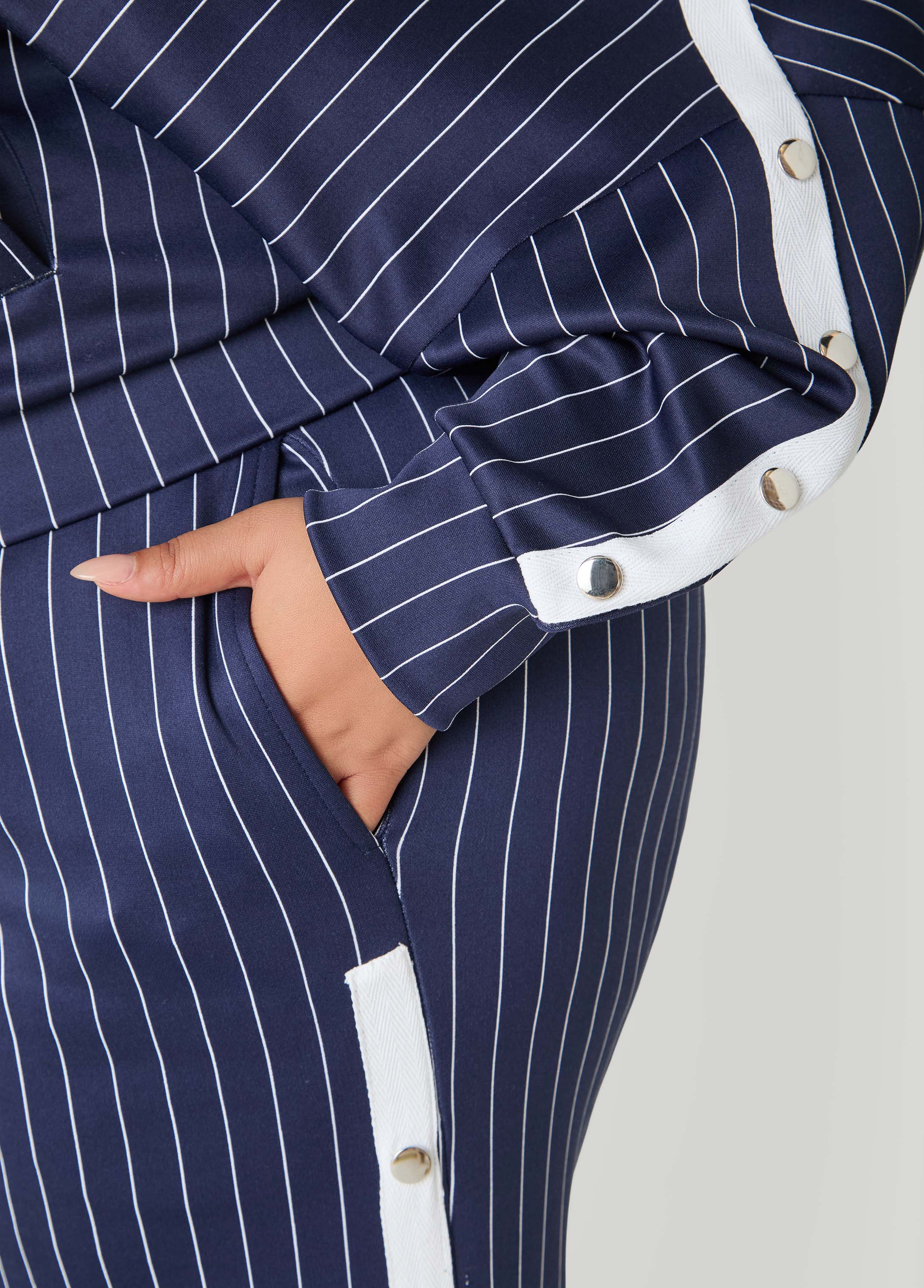 Pinstriped Track Jacket - Image 7