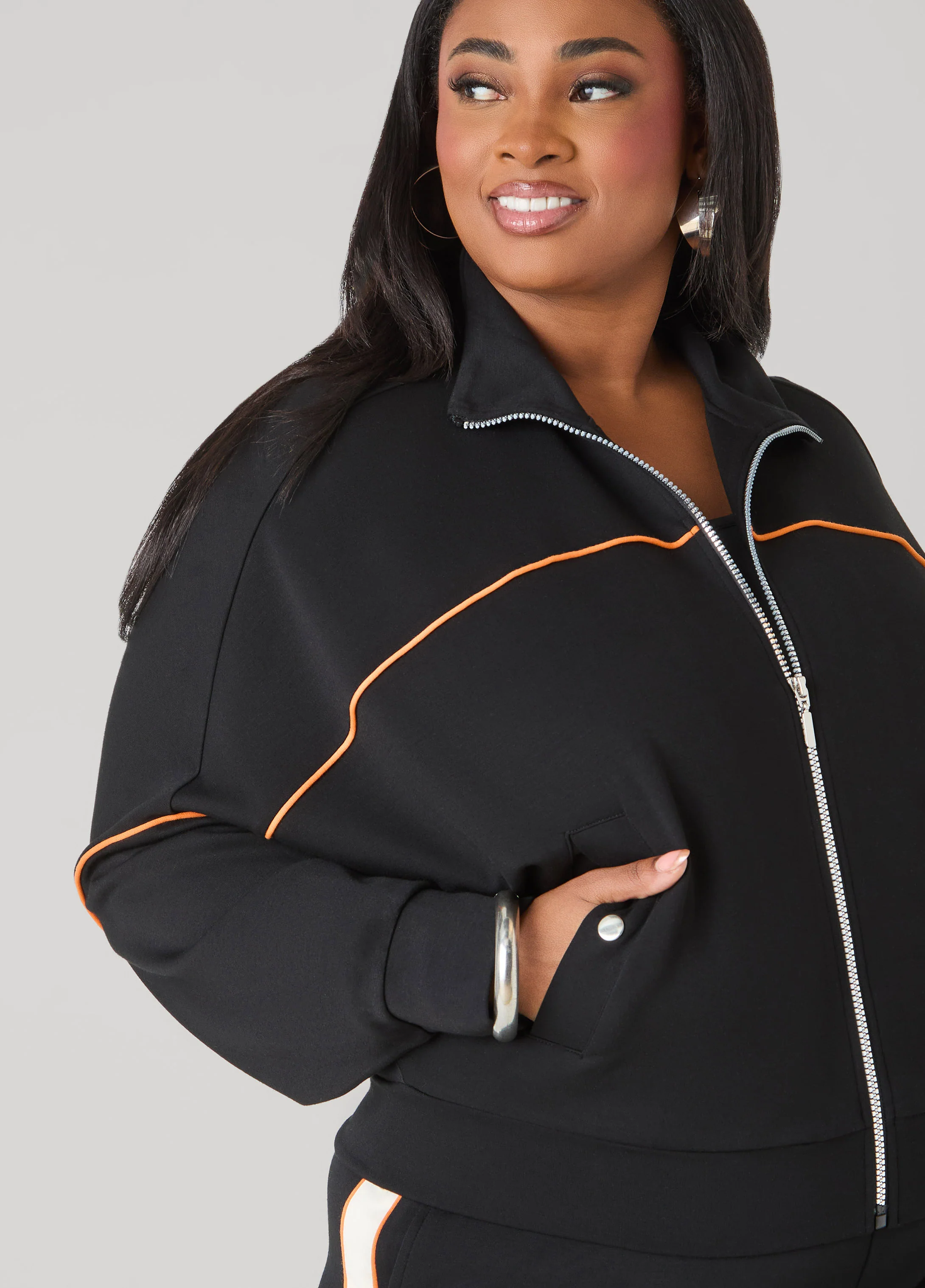 Piped Jersey Track Jacket - Image 5