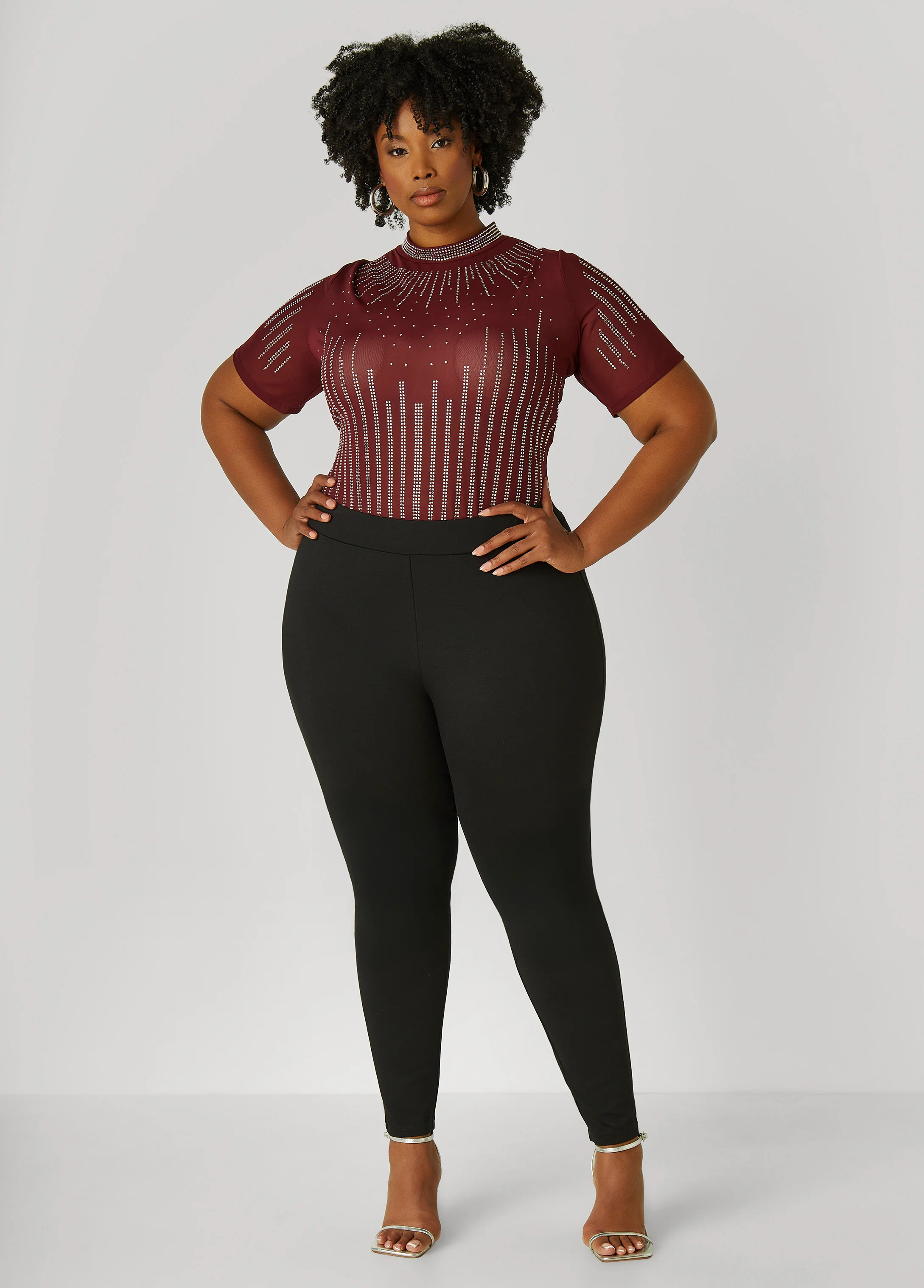 Ponte High Rise Pull On Leggings - Image 3