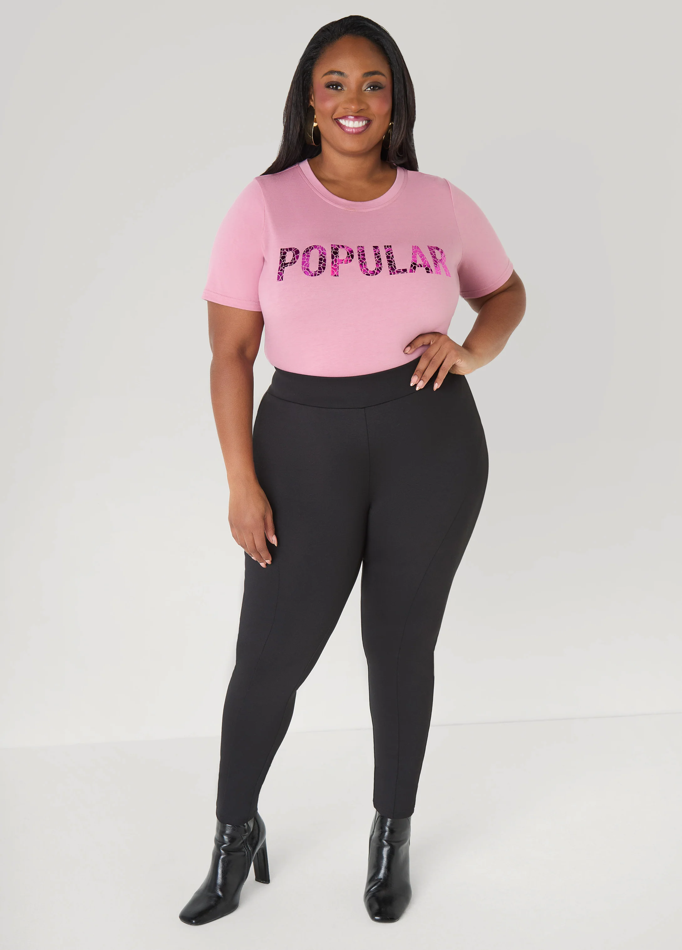 Seam Detailed Ponte Leggings - Image 9