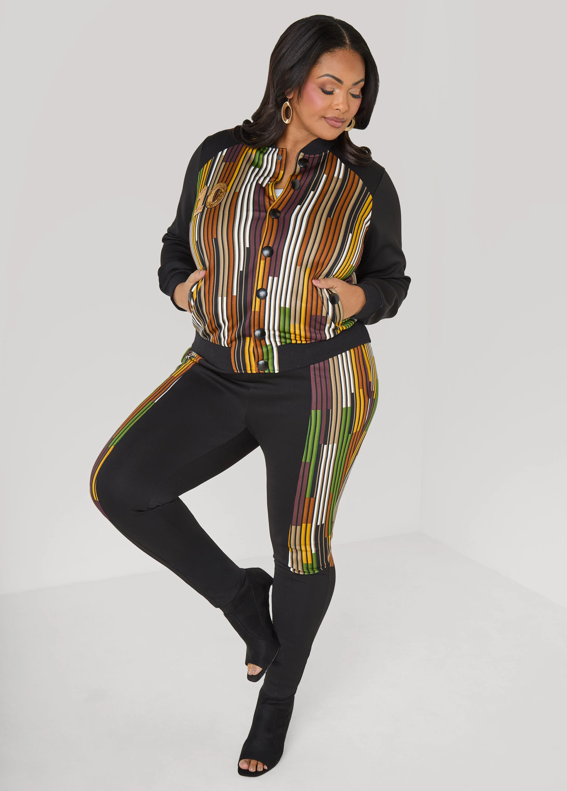 10 Appliqued Striped Track Jacket - Image 6