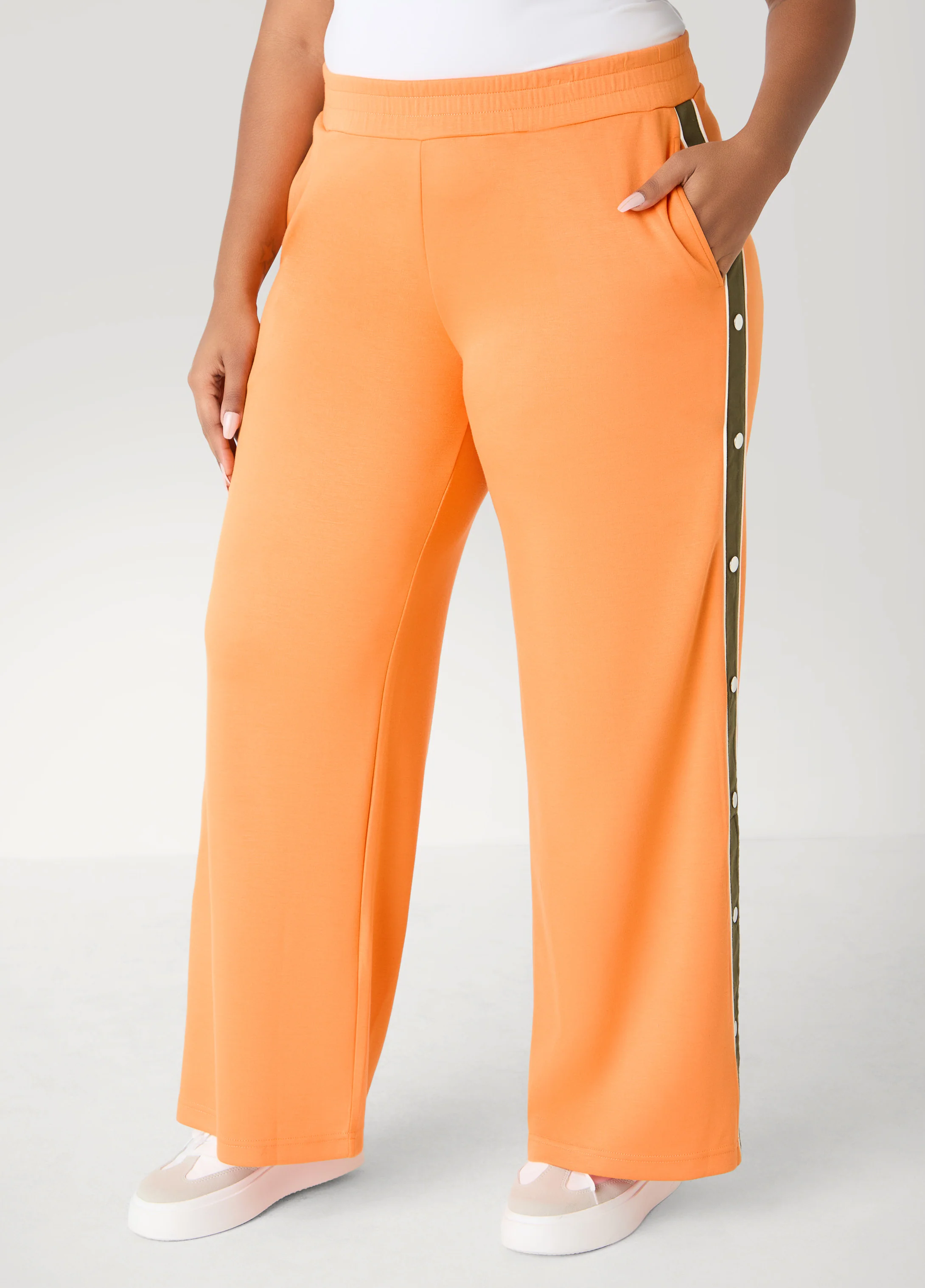 Snap Detailed Jersey Track Pants - Image 10
