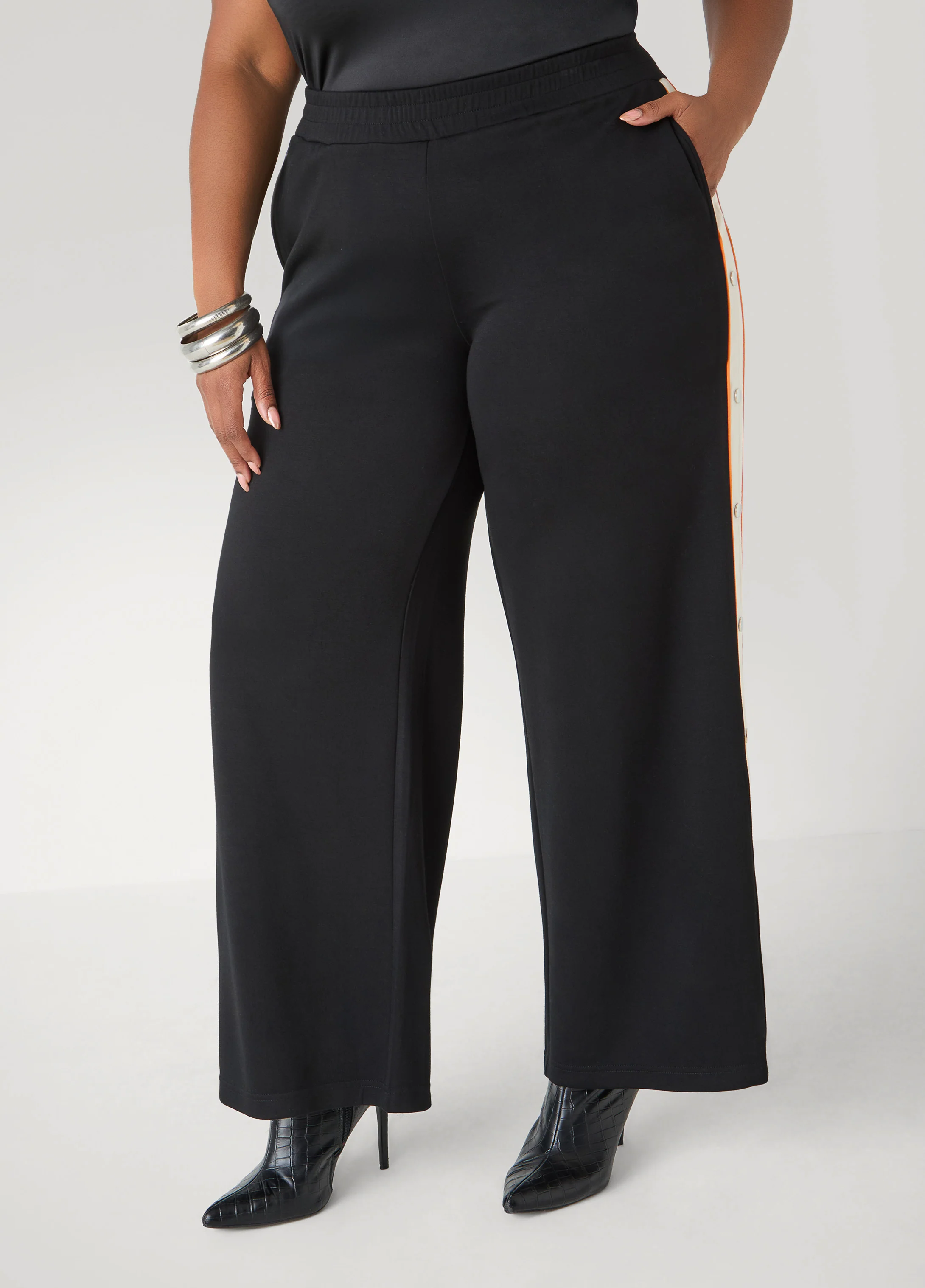 Snap Detailed Jersey Track Pants - Image 4