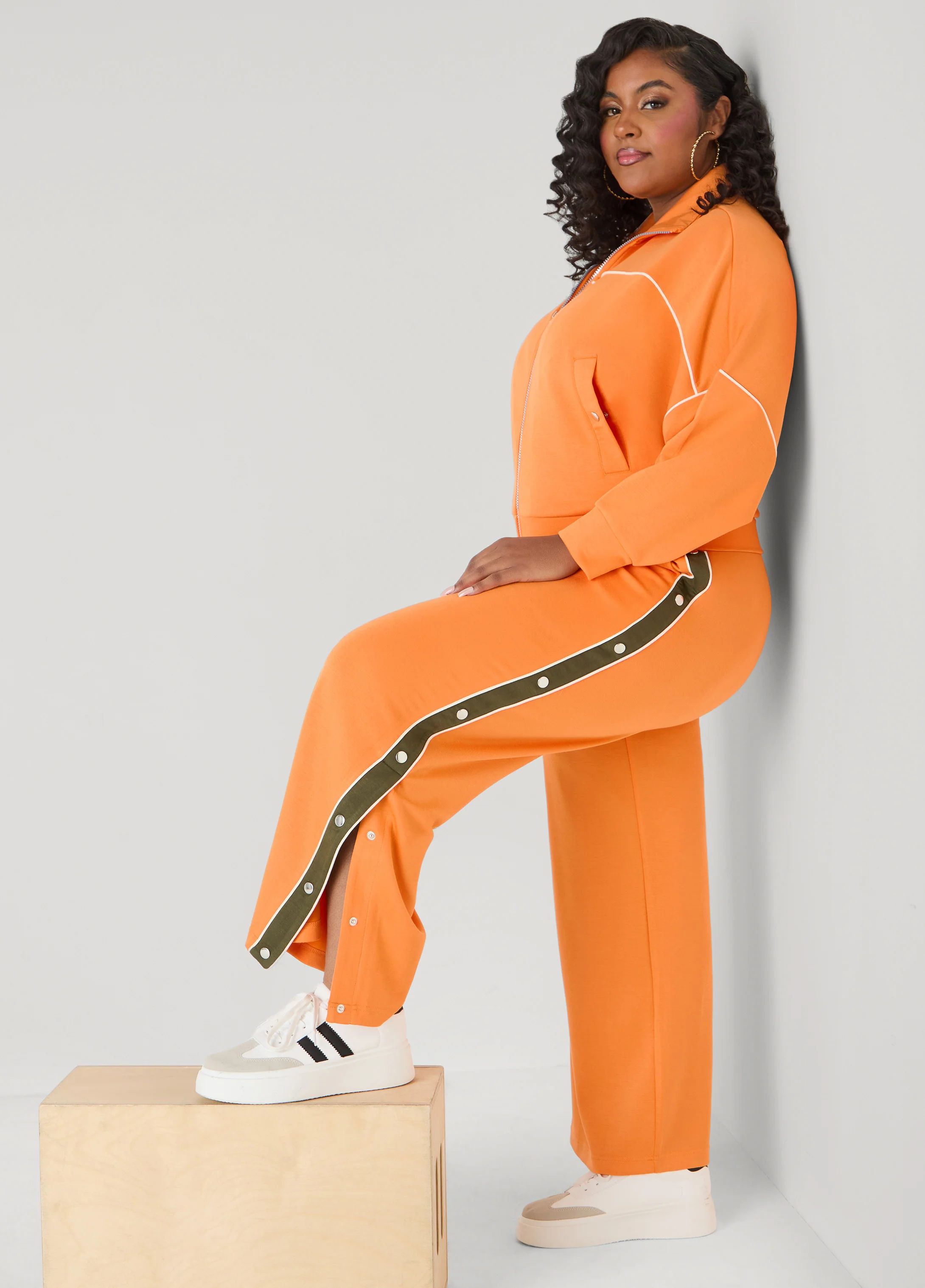 Snap Detailed Jersey Track Pants - Image 6