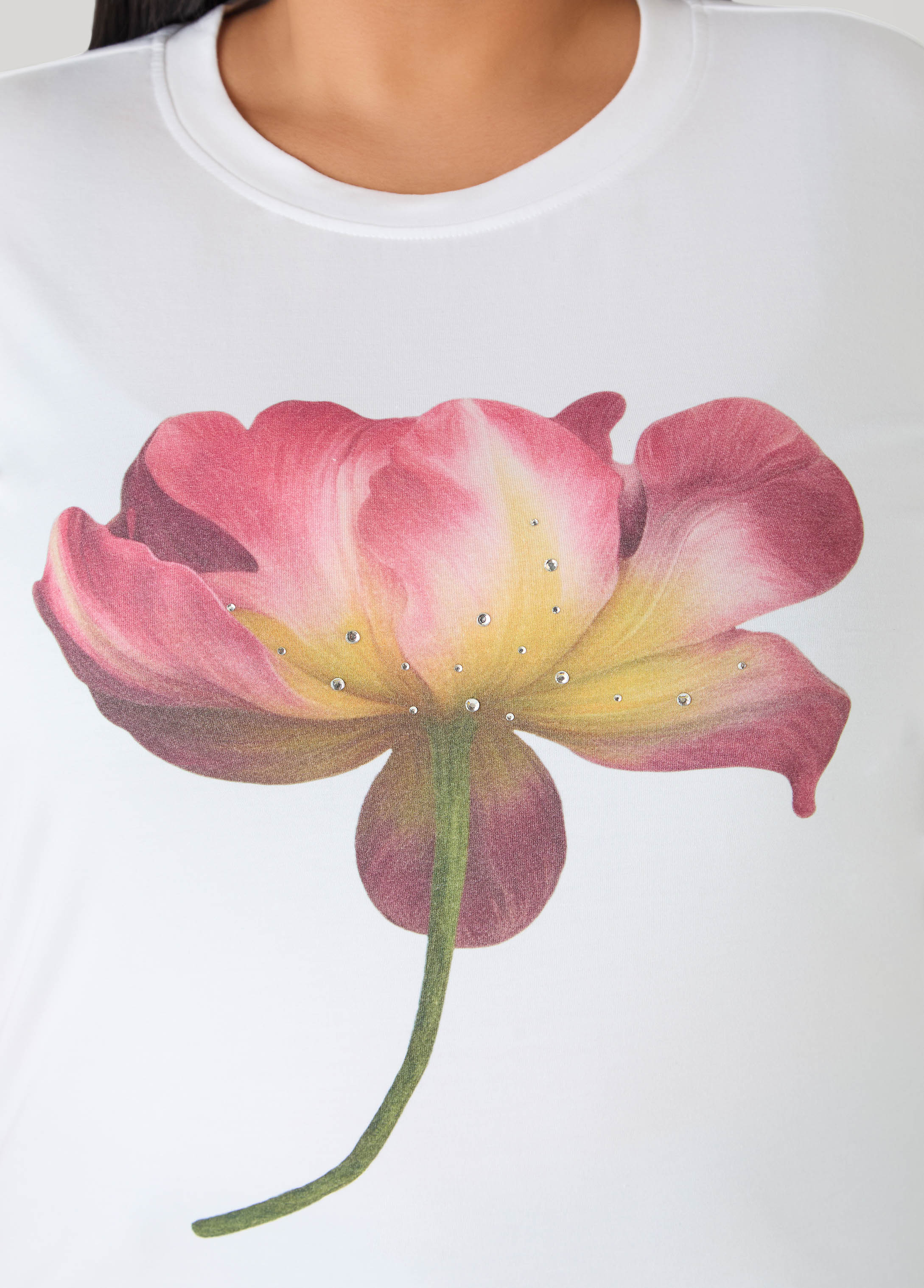 Crystal Flower Graphic Tee - Image 4