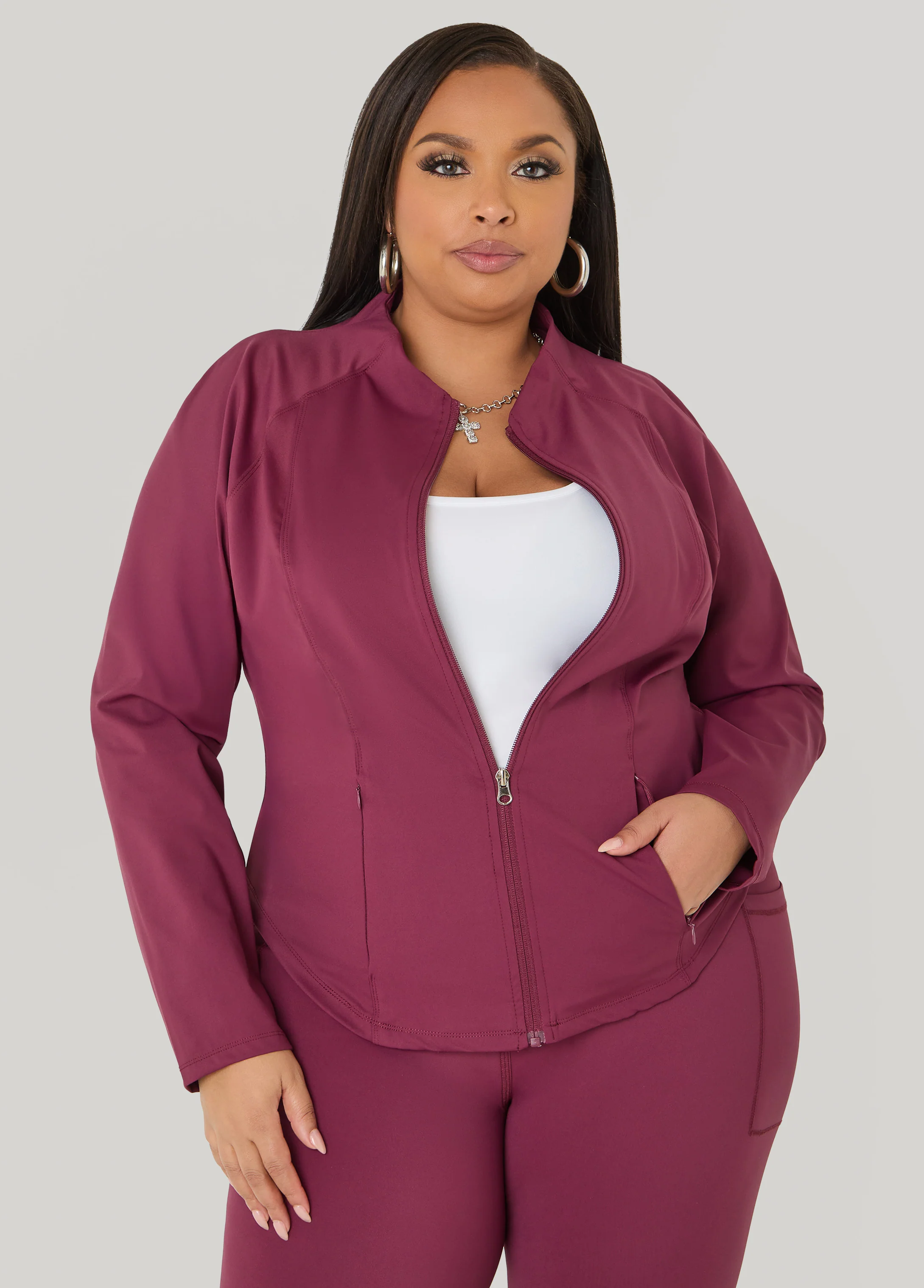 Zip Front Athletic Jacket - Image 8
